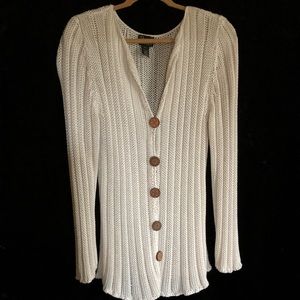PURE Handknit button down cardigan